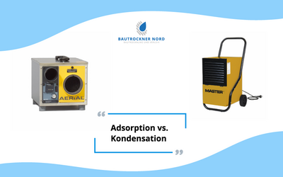 Vergleichsgrafik: Kondensationstrockner vs. Adsorptionstrockner – Funktionsprinzipien und Einsatzbereiche